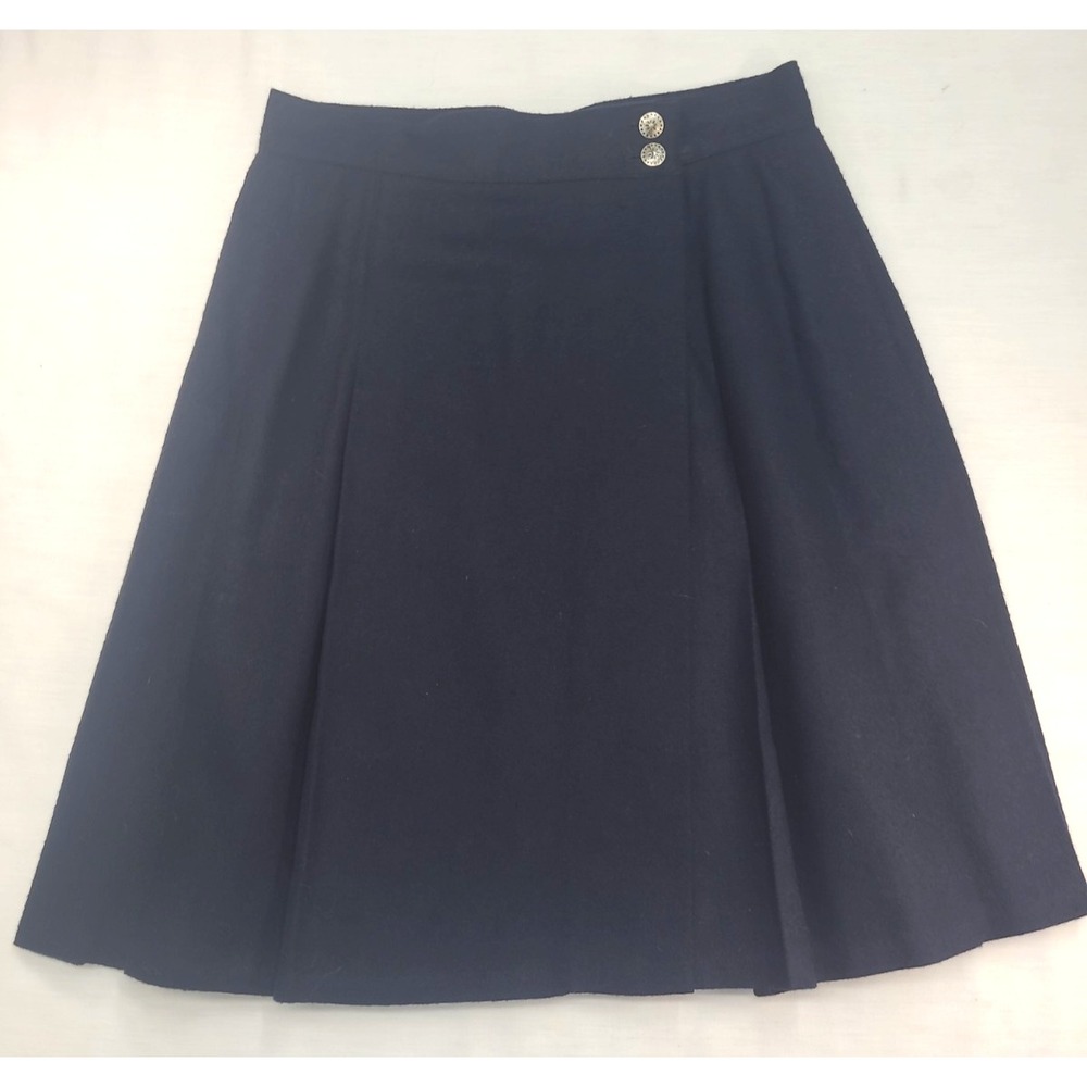 Vintage Paradox Wool Blend Pleated Wrap Skirt Size 8 Schoolgirl Uniform Short